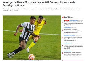 Θέμα στην Κολομβία το πρώτο γκολ του Μοσκέρα στον ΟΦΗ