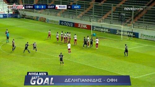 Υποψήφιος ο Δεληγιαννίδης για Best Goal (video)
