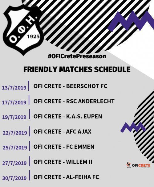 OFI Crete friendly games in Holland and Belgium